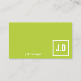 Green Monogram Business Cards Visitenkarte