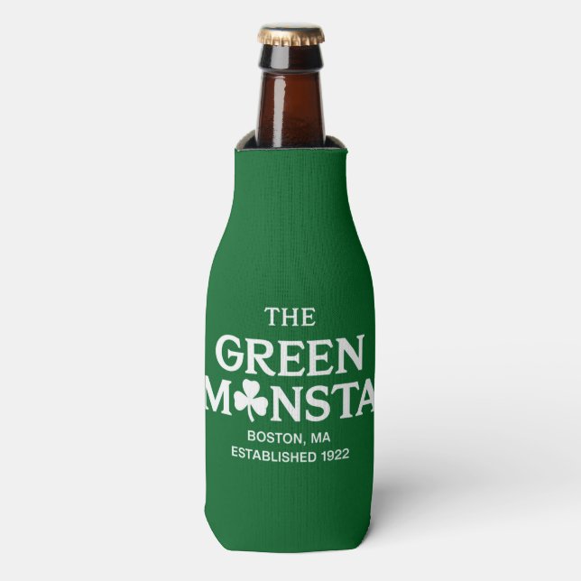 Green Monsta Boston Green Monstah Baseball Geschen Flaschenkühler (Flaschenvorderseite)