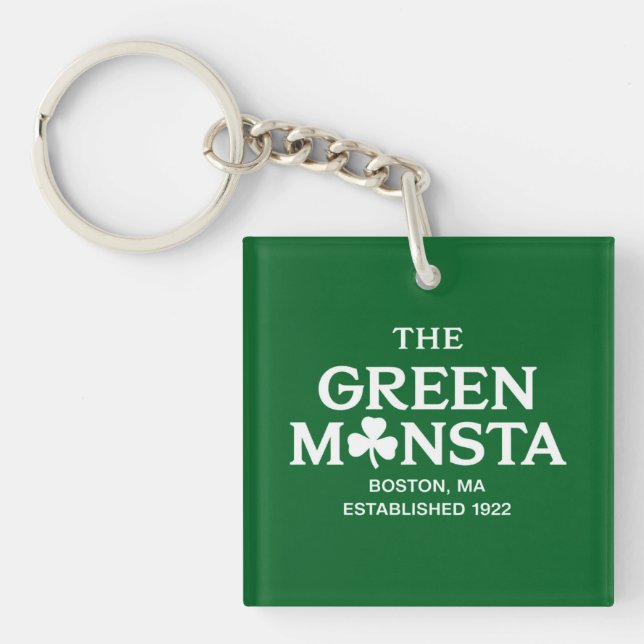 Green Monsta Boston Green Monstah Baseball Geschen Schlüsselanhänger (Vorderseite)