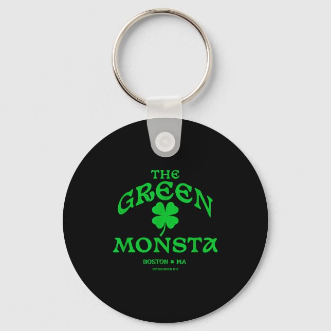 Green Monsta Funny Boston M New England Srts Gift  Schlüsselanhänger (Vorderseite)