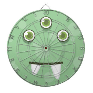 Green Monster Face Dart Board Dartscheibe