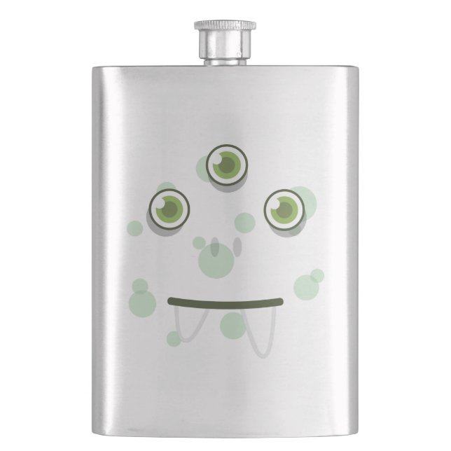 Green Monster Face Flask Flachmann (Vorderseite)