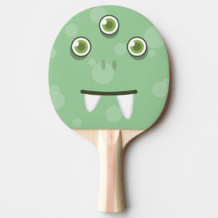 Green Monster Face Ping Pong Paddle Tischtennis Schläger