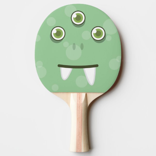 Green Monster Face Ping Pong Paddle Tischtennis Schläger (Rückseite)