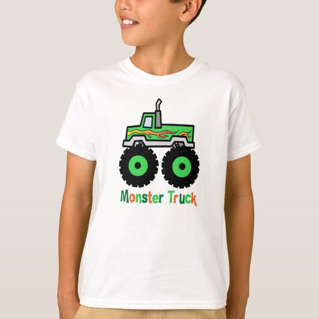 Green Monster Truck T-Shirt (Vorderseite)