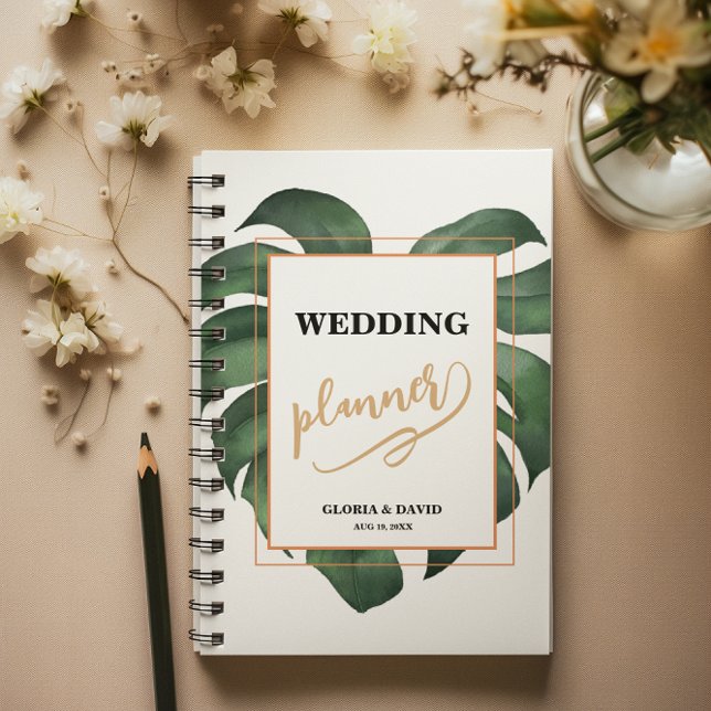 Green Monstera Leaf Wedding Planer (Von Creator hochgeladen)