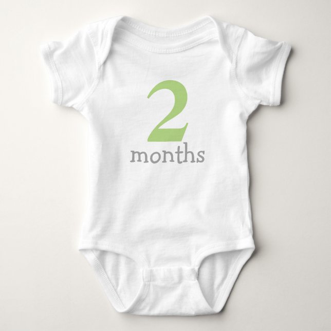 Green Monthly Baby Baby Strampler (Vorderseite)