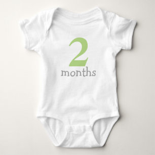 Green Monthly Baby Strampler