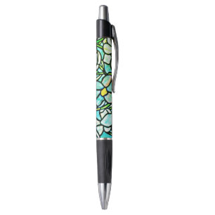 Green Mosaic Floral Kugelschreiber
