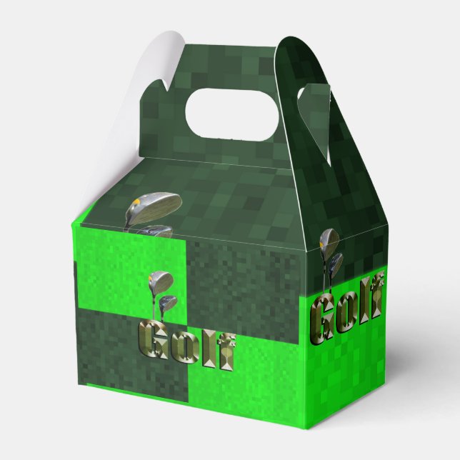 Green Mosaic Golf Clubs, Geschenkboxen bevorzugen Geschenkschachtel (Vorderseite)