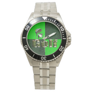 Green Mosaic Golf Clubs, Mens Wristwatch Armbanduhr