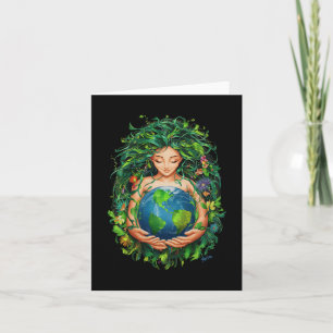 Green Mother Earth Day Gaia Rette unsere Planet Wo Karte