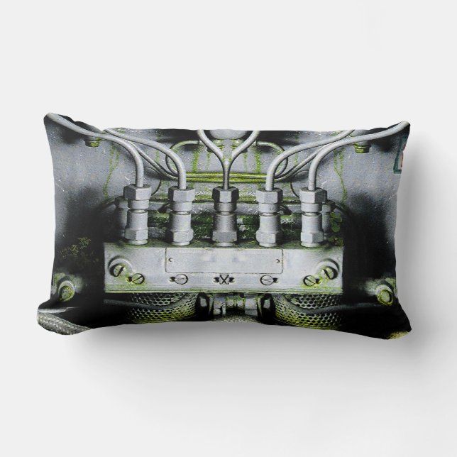 Green Motor von Alexandra Cook Lendenkissen (Vorderseite)
