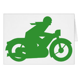 Green Motorbiker-Signaturkarte