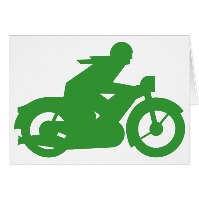 Green Motorbiker-Signaturkarte (Vorderseite (Horizontal))