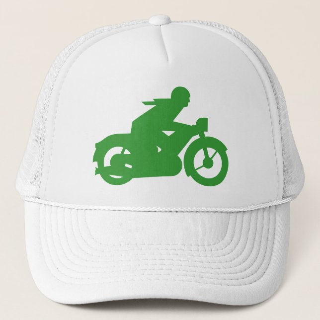 Green Motorbiker-Zeichen Truckerkappe (Vorderseite)