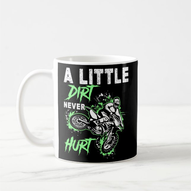 Green Motorrad Dirt Bike Mx Motocrosss Kaffeetasse (Links)