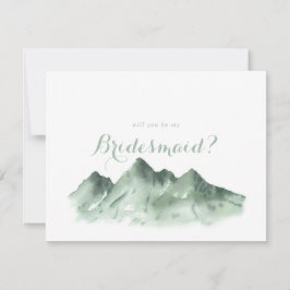 Green Mountain Bridesmaid Vorschlag Note Card Mitteilungskarte
