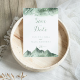 Green Mountain Country Calligraphy Save the Date Postkarte