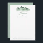 Green Mountain Country Wedding Advice Card Hinweiskarte<br><div class="desc">Diese grüne Berglandkarte ist ideal für eine rustikale Hochzeit. Das Design besticht durch einen handbemalten,  wasserfarbenen Berg,  der ein Landschaftsmotiv inspiriere. Diese Karten sind ideal für Hochzeiten,  Brautparty,  Babydusche,  Graduiertenfest u.v.m. Personalisieren Sie die Karten mit den Namen der Braut und Bräutigam,  den Eltern,  die Sie werden oder Absolvent.</div>