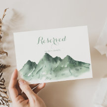 Green Mountain Country Wedding Reservierte Zeichen