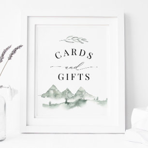 Green Mountain "Karten und Geschenke" Schild Abent