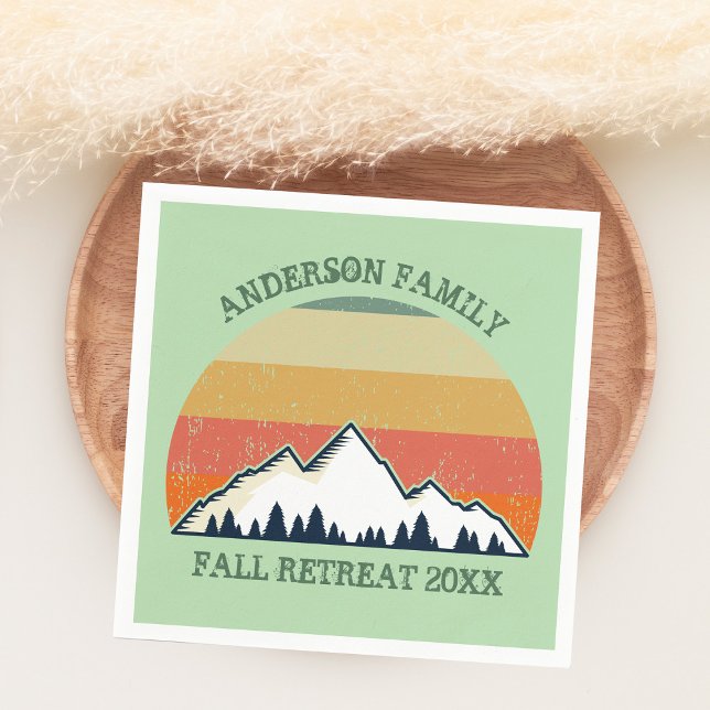 Green Mountain Sunset Forest Family Wiedersehen Pa Serviette (Von Creator hochgeladen)