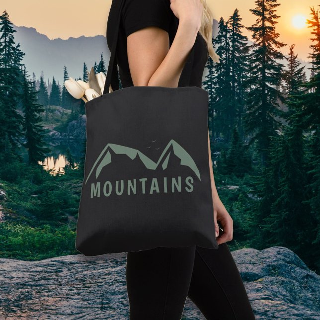 Green Mountains Black Tote Bag Tasche (Green Mountains Black Tote Bag)