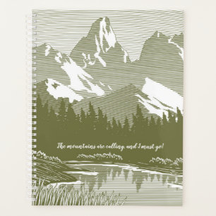 Green Mountains Design Planificateur hebdomadaire/