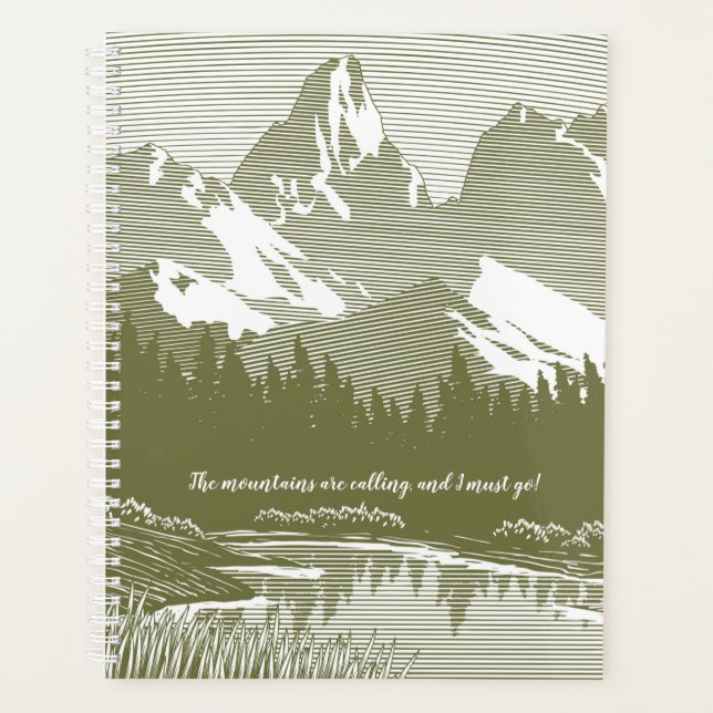 Green Mountains Design Planificateur hebdomadaire/ (Devant)