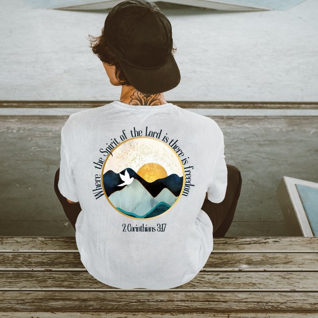 Green mountains freedom bible scripture T-Shirt (Von Creator hochgeladen)