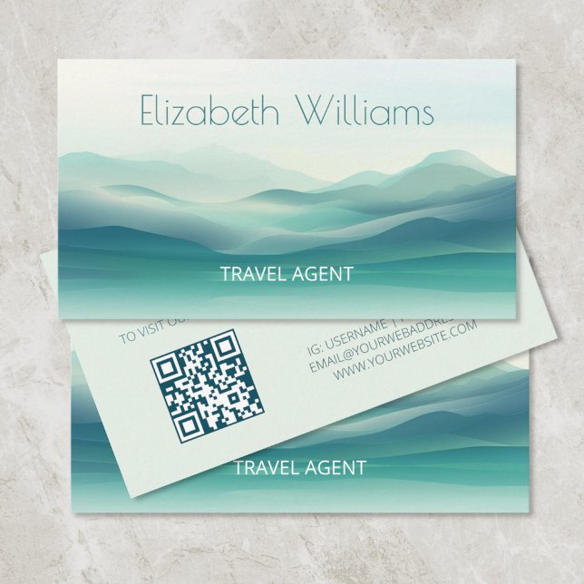 Green Mountains Travel Agent | QR-Code Visitenkarte (Von Creator hochgeladen)