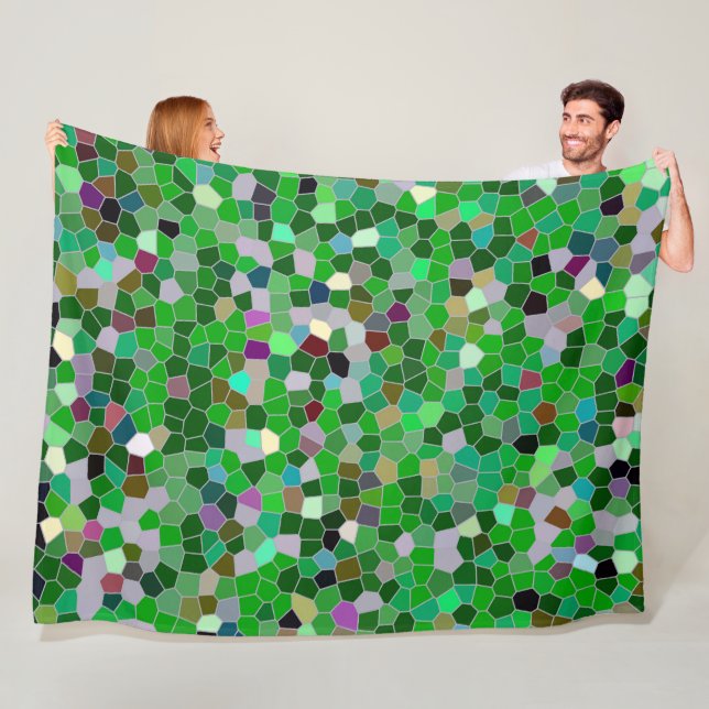 GREEN Multicolored Garden Pattern Fleecedecke (Beispiel)