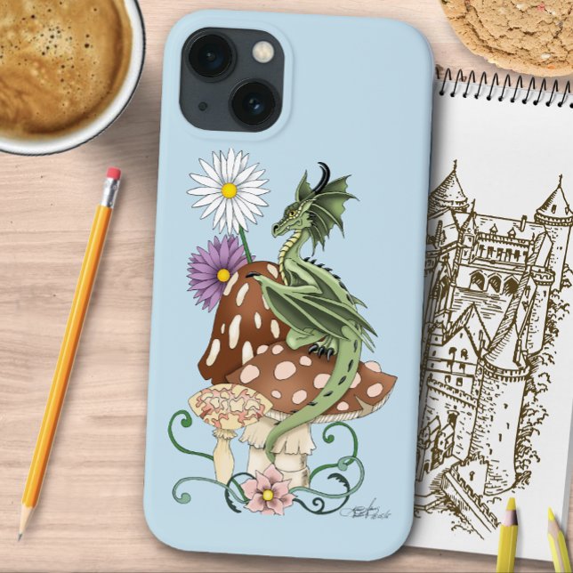 Green Mushroom Dragon Fantasy Blume Case-Mate iPhone Hülle (Von Creator hochgeladen)