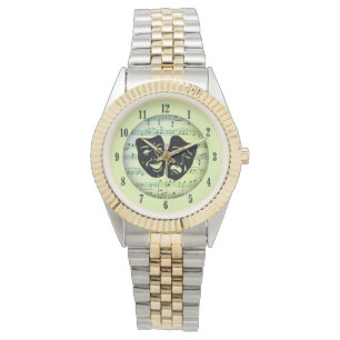 Green Music and Theatermasken Armbanduhr