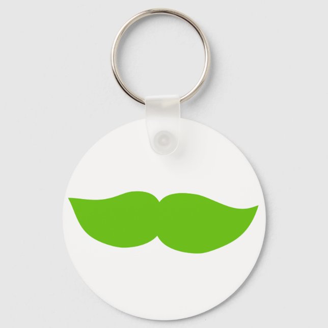 Green Mustache Schlüsselanhänger (Vorderseite)