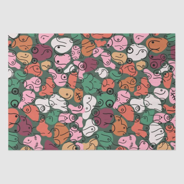 Green-Muster-Spaß Seidenpapier (Vorderseite)