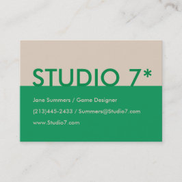 Green - Natural Series Visitenkarte