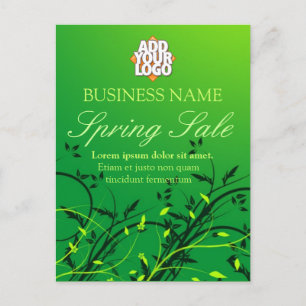 Green Nature Spring Vente Business Carte postale