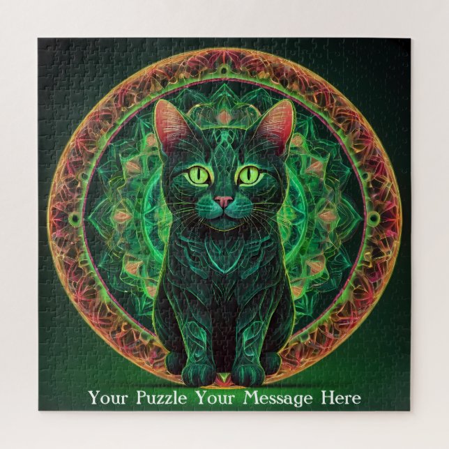 Green Neon Mandala Majesty (Vertikal)