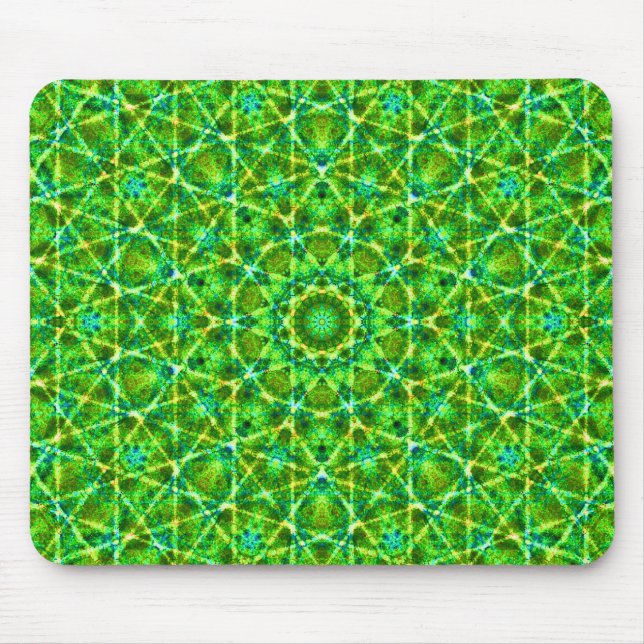 Green Net Kaleidoskop Mousepad (Vorne)