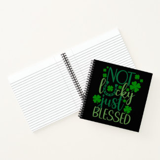 GREEN NICHT LUCKY NUR BLESSEED IRISH SPRICHWORT NOTIZBUCH