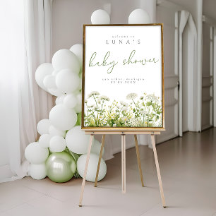 Green Niedlich Baby in Bloom Wildblume Willkommens Poster