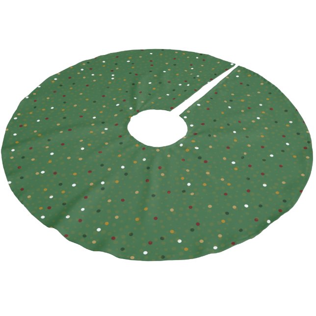 Green Niedlich Festivals Glitzern Glitzer Polyester Weihnachtsbaumdecke (Schrägansicht)