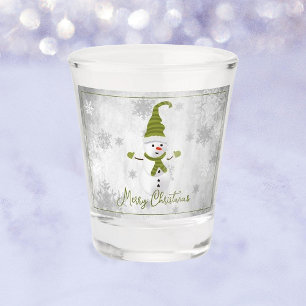 Green Niedlich Snowman Holiday Shot glass Schnapsglas