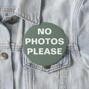 Green "No Fotos Bitte" Button-On-Taste Button
