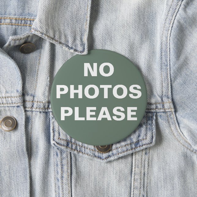 Green "No Fotos Bitte" Button-On-Taste Button (Beispiel)