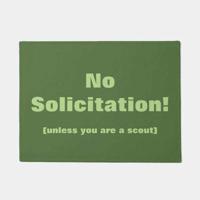 Green No Soliciting Door Mat Fußmatte (Vorderseite)