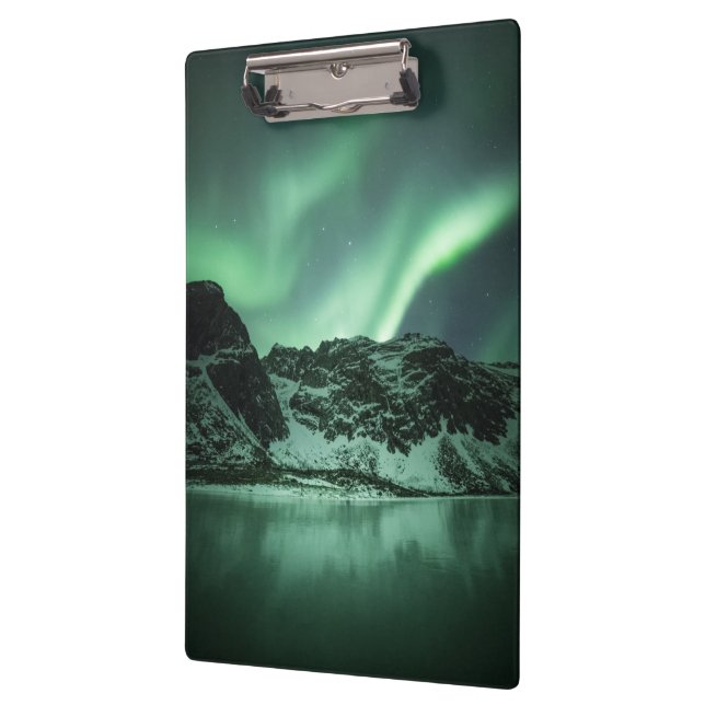 Green Northern Lights Norwegen Klemmbrett (Links)