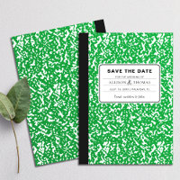 Green Notebook Lehrer Funny Save the Date Hochzeit